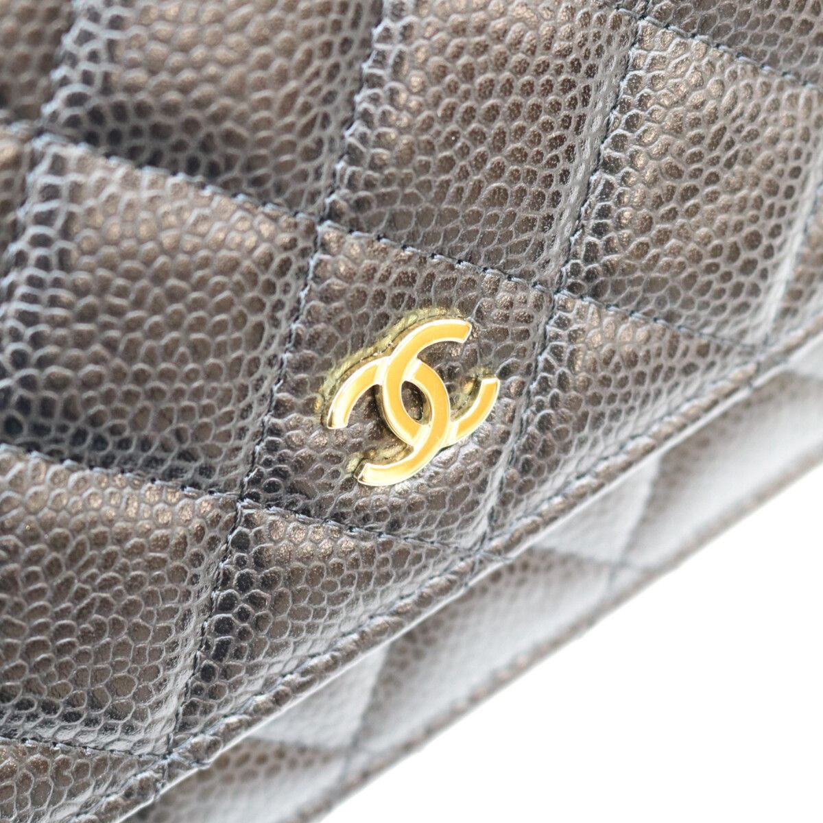 Chanel Black Tamless Classic Caviar Chain Wallet Shoulder Bag — view 5