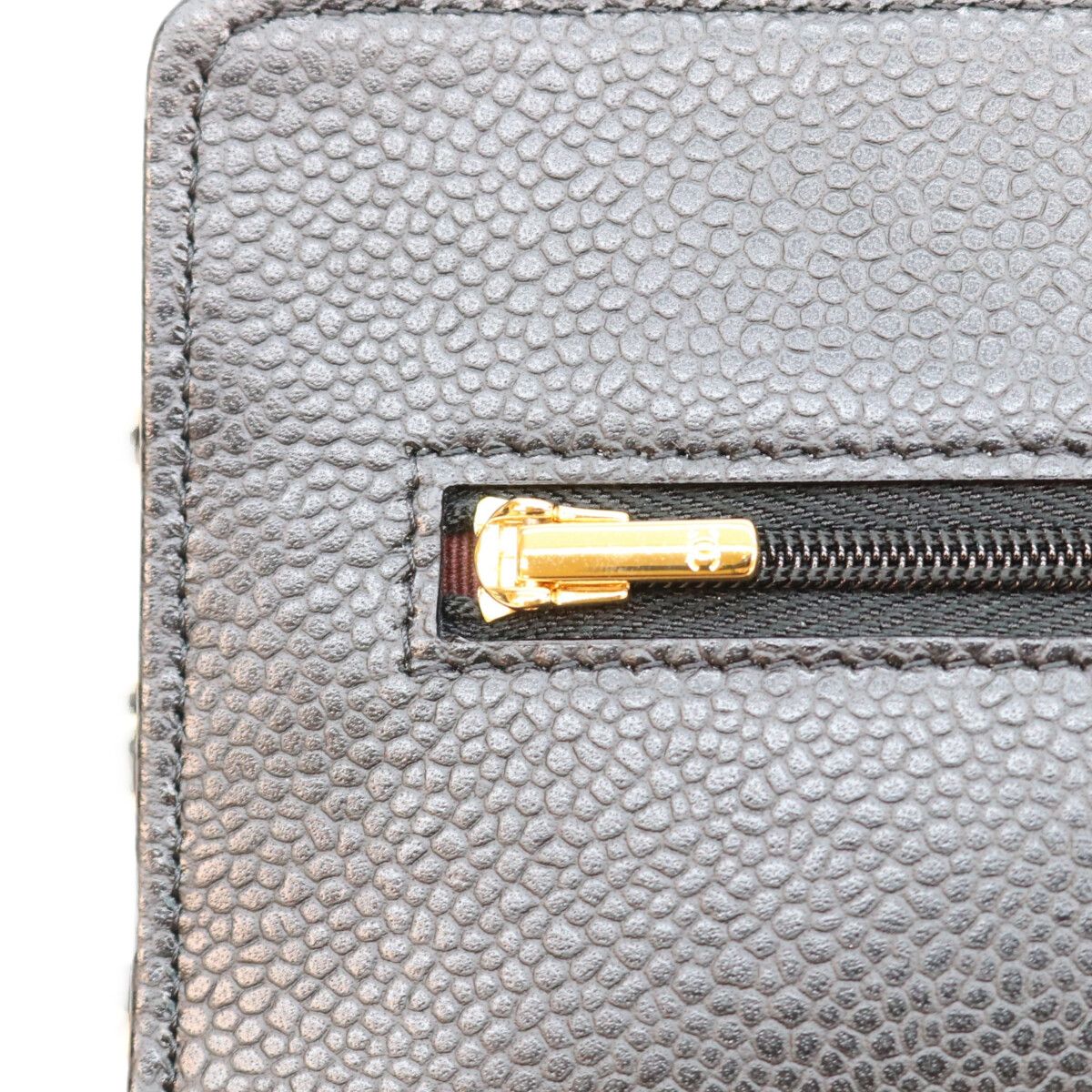 Chanel Black Tamless Classic Caviar Chain Wallet Shoulder Bag — view 7