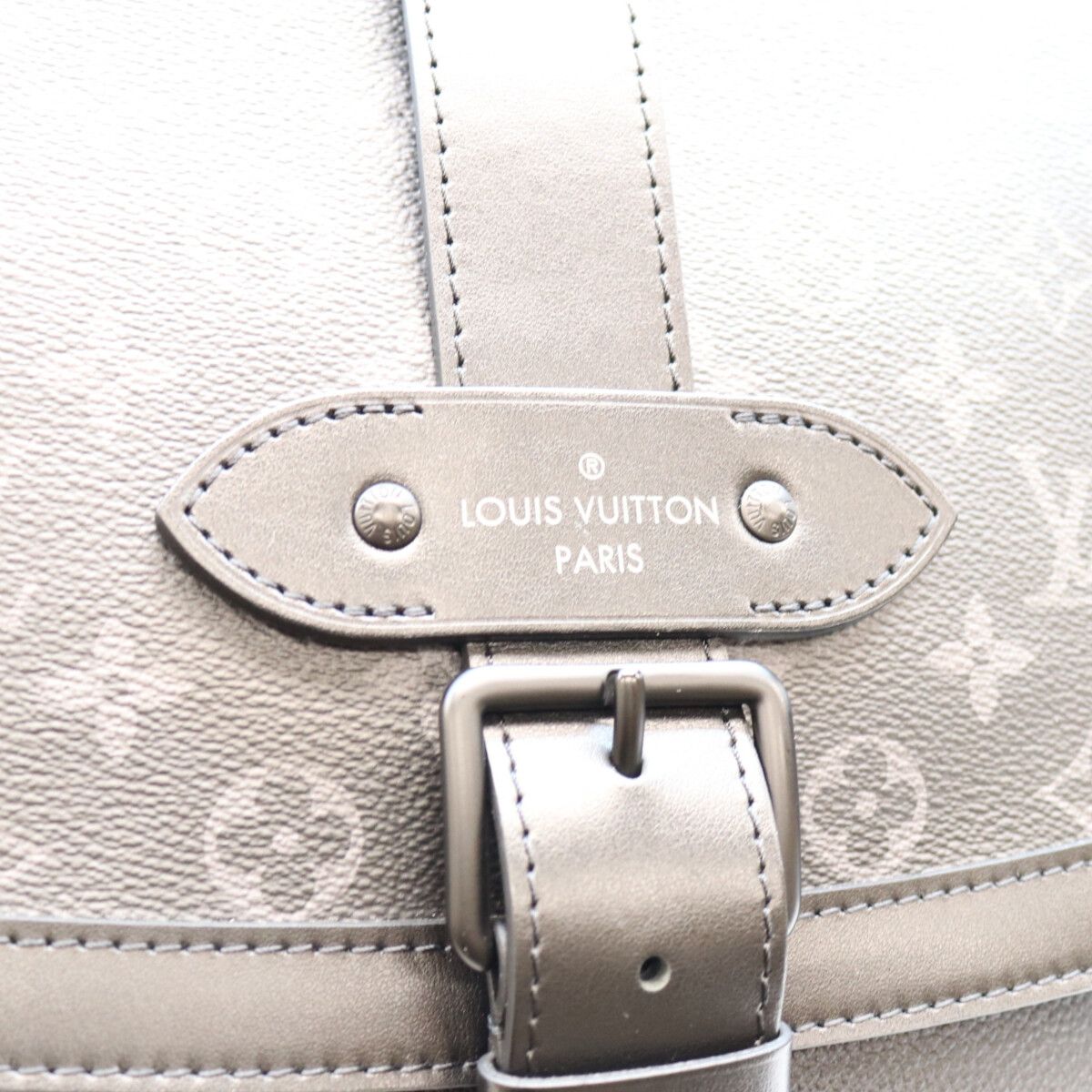 Louis Vuitton Monogram Eclipse Saumur Messenger Shoulder Bag — view 6