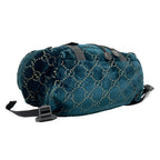 Gucci GG Velvet Velour Leather Backpack Green Black — view 7