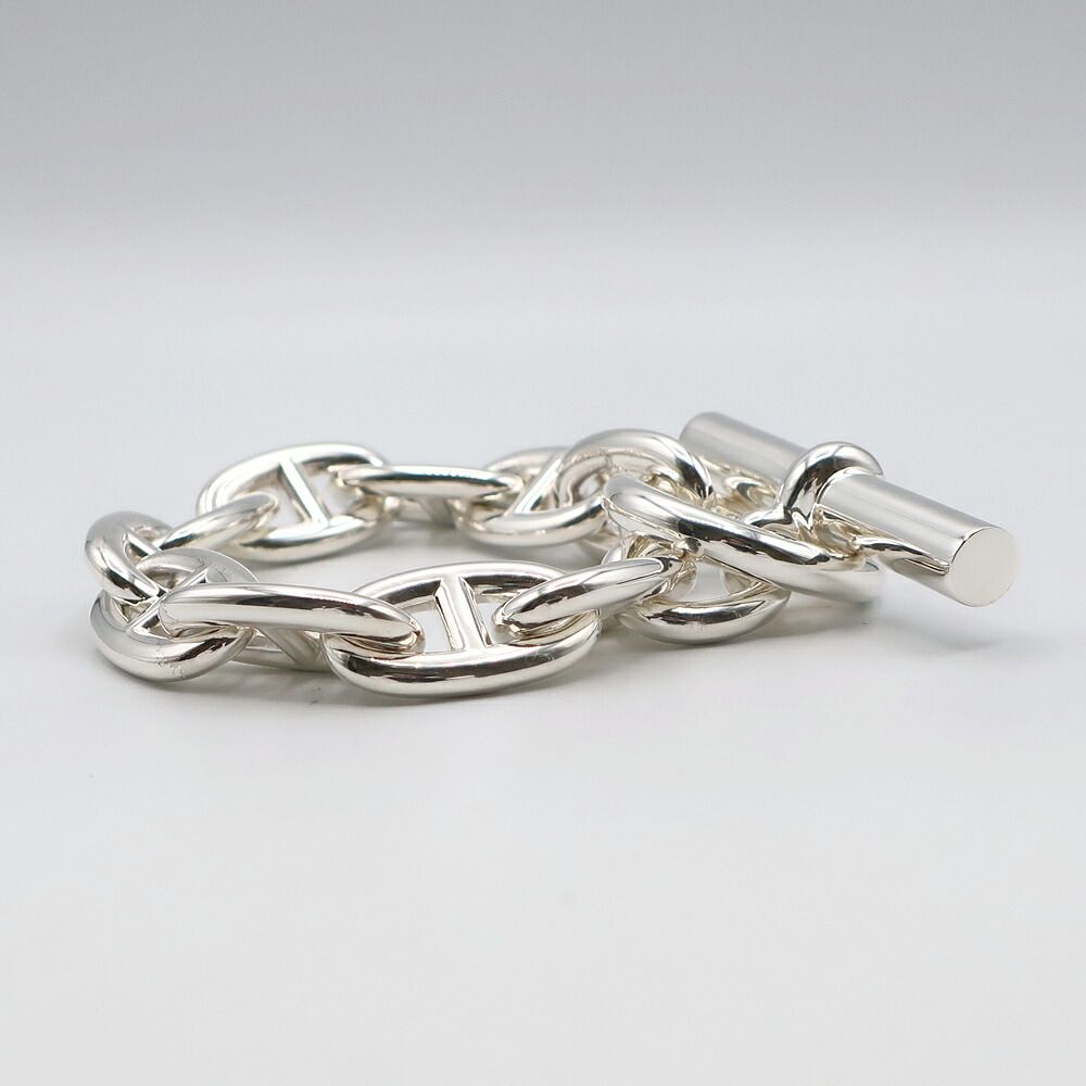 Hermes Chaine D'ancre TGM Bracelet Silver Chain — view 4