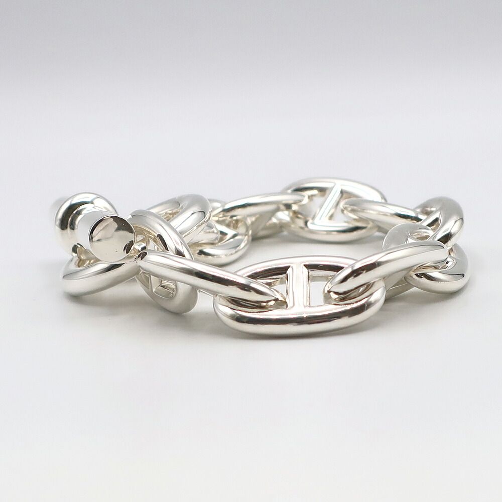 Hermes Chaine D'ancre TGM Bracelet Silver Chain — view 2