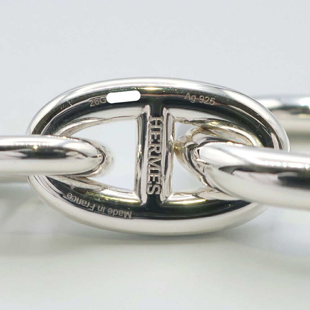 Hermes Chaine D'ancre TGM Bracelet Silver Chain — view 7