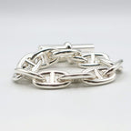 Hermes Chaine D'ancre TGM Bracelet Silver Chain — view 3