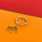 Hermes Enchainee 54 Pink Gold Ring