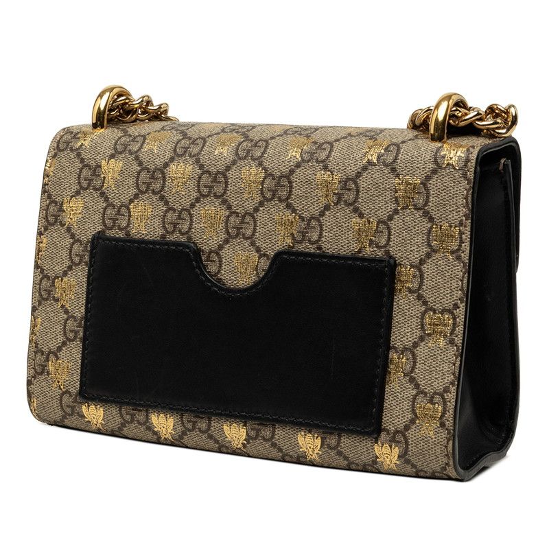 Gucci GG Supreme Beige Padlock Chain Shoulder Bag 2-Way Leather — view 2