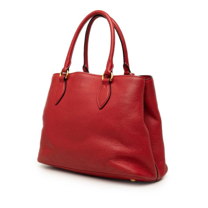 Prada 2-Way Shoulder Bag Red Leather — view 2