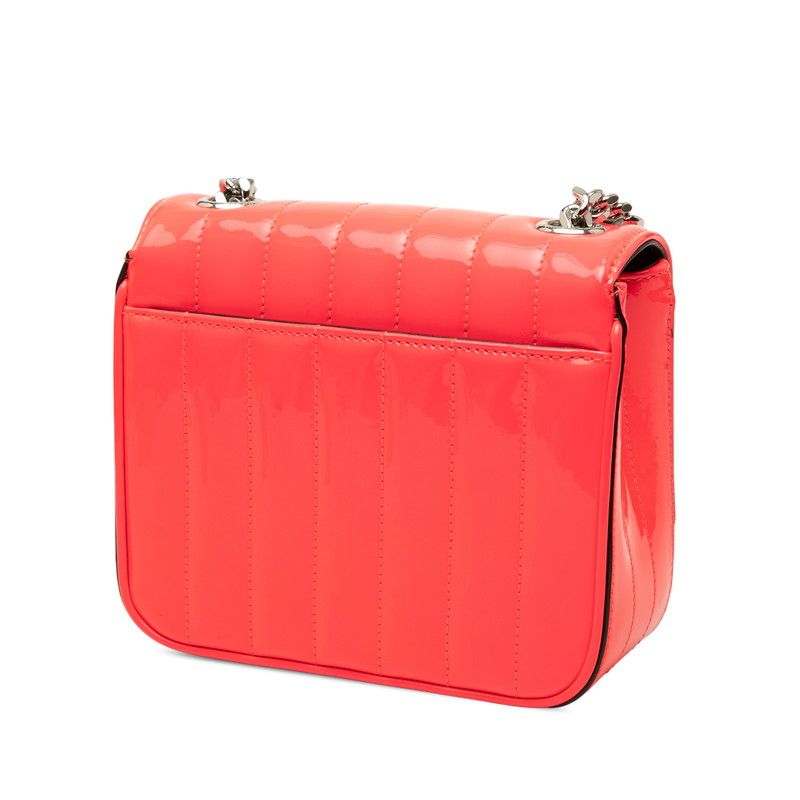 Saint Laurent YSL Logo Viki Small Crossbody Chain Shoulder Bag Pink Patent — view 2