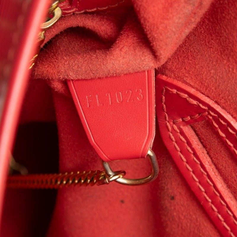 Louis Vuitton Epi Bucket PM Tote Shoulder Bag Rouge Red Leather — view 6