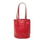 Louis Vuitton Epi Bucket PM Tote Shoulder Bag Rouge Red Leather