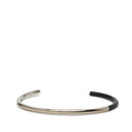 Dior Bangle Silver Black Metal Rubber Bracelet