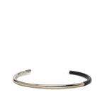 Dior Bangle Silver Black Metal Rubber Bracelet