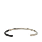 Dior Bangle Silver Black Metal Rubber Bracelet — view 3