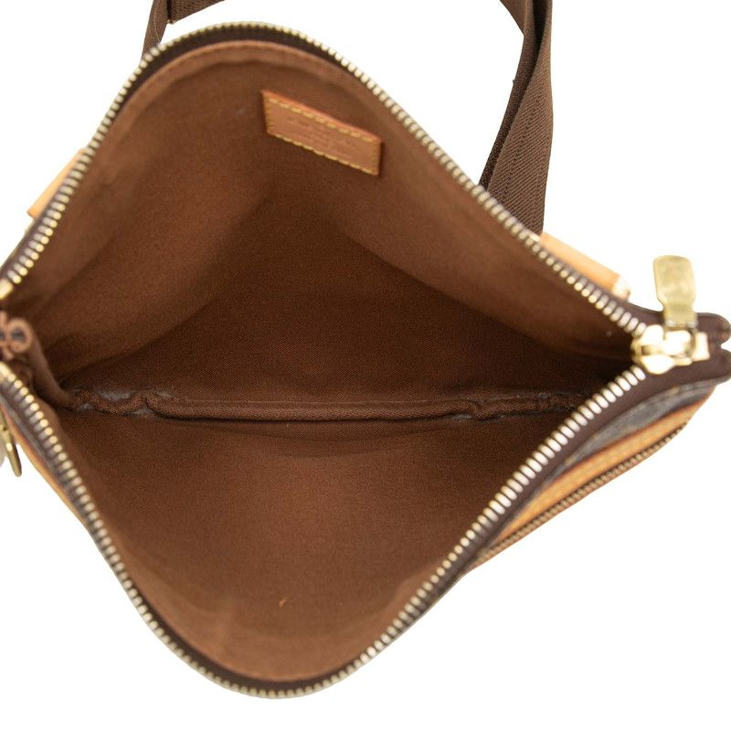 Louis Vuitton Monogram Pochette Bosphore Crossbody Shoulder Bag Brown Leather — view 4