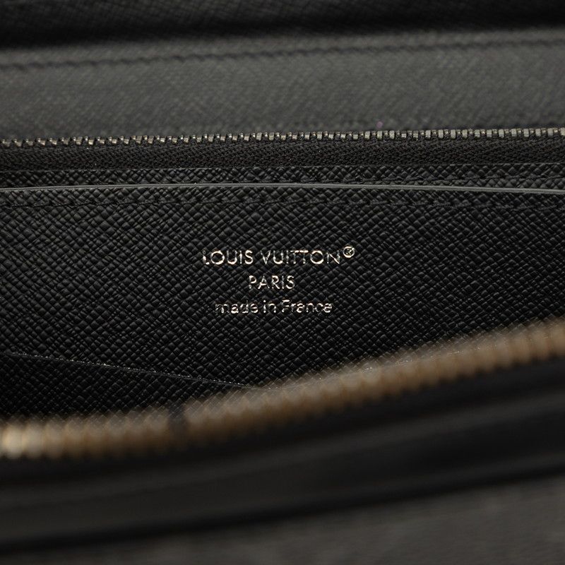Louis Vuitton Monogram Eclipse Zippy XL Zip Around Wallet Second Black Leather — view 5