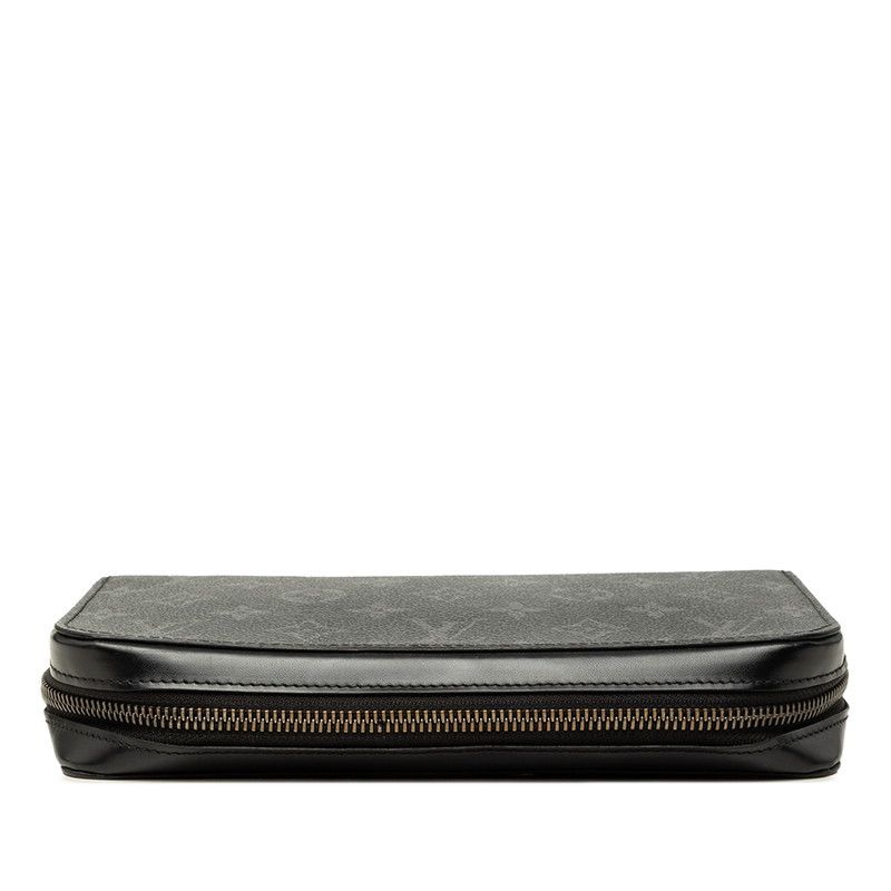 Louis Vuitton Monogram Eclipse Zippy XL Zip Around Wallet Second Black Leather — view 3