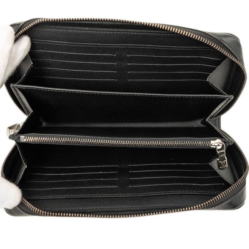 Louis Vuitton Monogram Eclipse Zippy XL Zip Around Wallet Second Black Leather — view 4