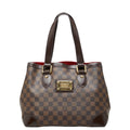 Louis Vuitton Damier Hampstead PM Tote Bag Ebene Brown Leather