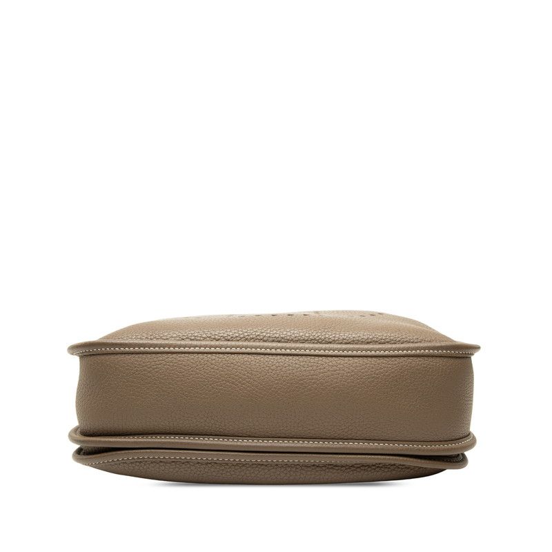 Hermes Evelyne 3 PM Crossbody Shoulder Bag Etoupe Gold Taurillon Clemence — view 3