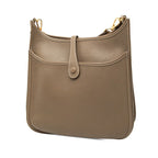 Hermes Evelyne 3 PM Crossbody Shoulder Bag Etoupe Gold Taurillon Clemence — view 2