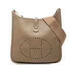 Hermes Evelyne 3 PM Crossbody Shoulder Bag Etoupe Gold Taurillon Clemence