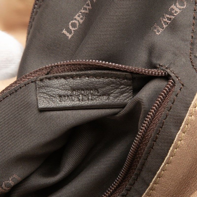 Loewe Anagram Nappa Aire Handbag Gold Leather — view 6