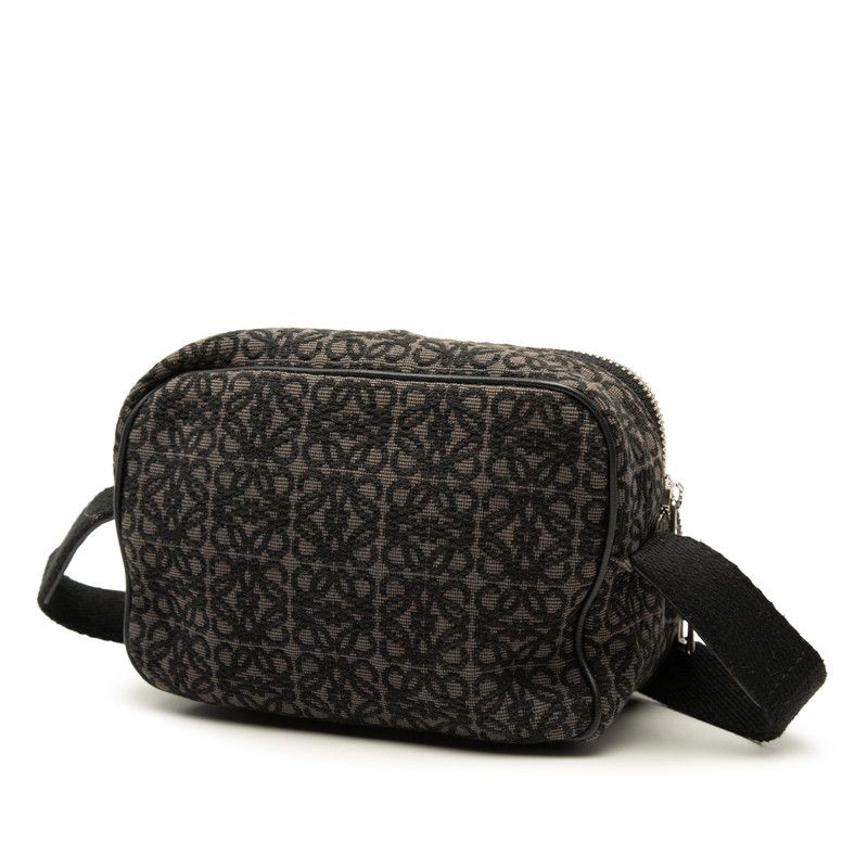 Loewe Anagram Crossbody Shoulder Bag Brown Canvas Leather — view 2
