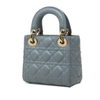 Dior Cannage Lady Dior Mini 2-Way Shoulder Bag 15 BO Blue Leather — view 2