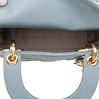 Dior Cannage Lady Dior Mini 2-Way Shoulder Bag 15 BO Blue Leather — view 4