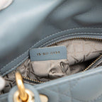 Dior Cannage Lady Dior Mini 2-Way Shoulder Bag 15 BO Blue Leather — view 6