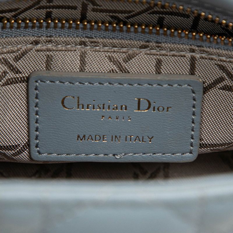 Dior Cannage Lady Dior Mini 2-Way Shoulder Bag 15 BO Blue Leather — view 5