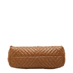 Bottega Veneta Intrecciato Olympia Small Chain Shoulder Bag Brown Leather — view 3