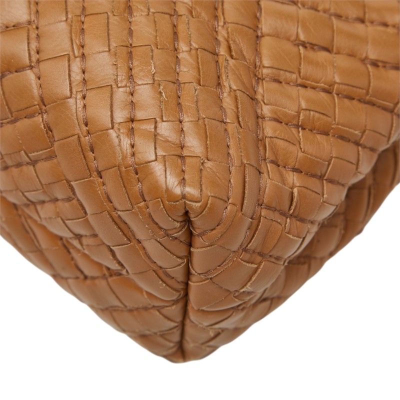 Bottega Veneta Intrecciato Olympia Small Chain Shoulder Bag Brown Leather — view 6