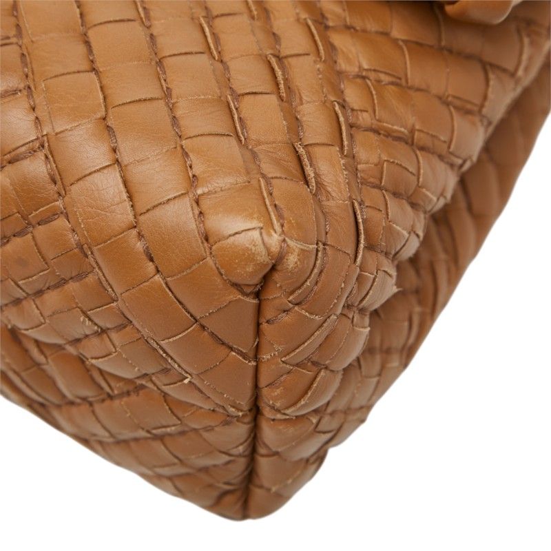 Bottega Veneta Intrecciato Olympia Small Chain Shoulder Bag Brown Leather — view 4
