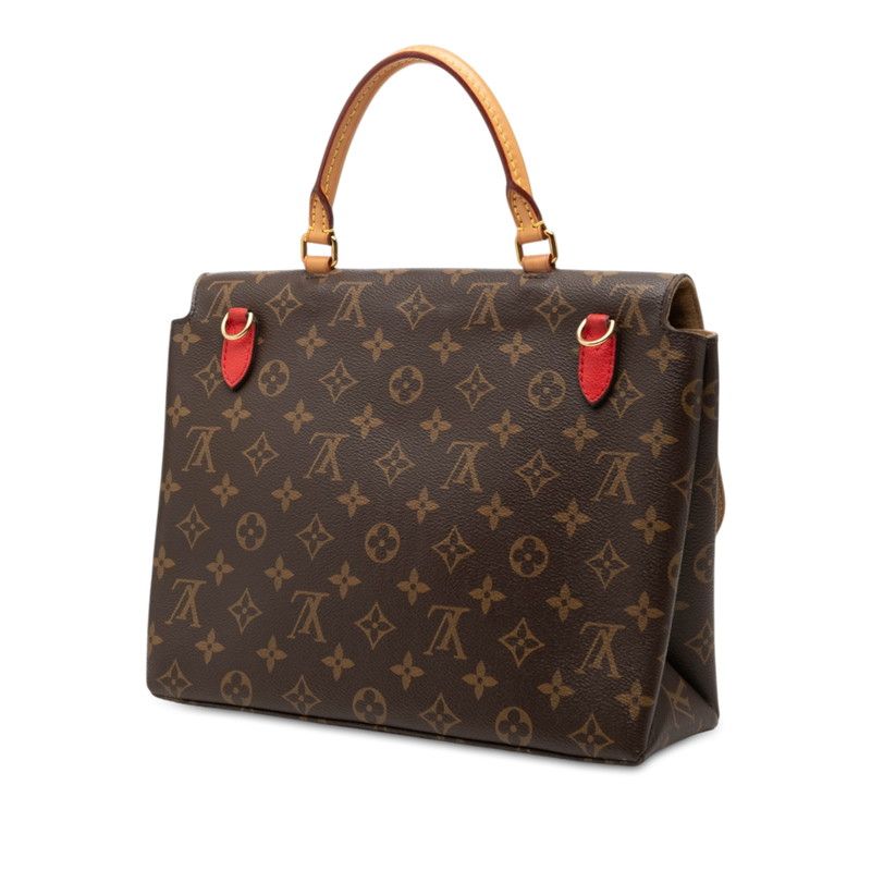 Louis Vuitton Monogram Marignan 2-Way Shoulder Bag Brown Coquelicot Leather — view 2