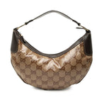 Gucci GG Crystal Bag Handbag Beige Brown Leather