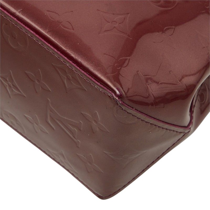 Louis Vuitton Monogram Vernis Reade PM Handbag Amarante Purple Patent Leather — view 7