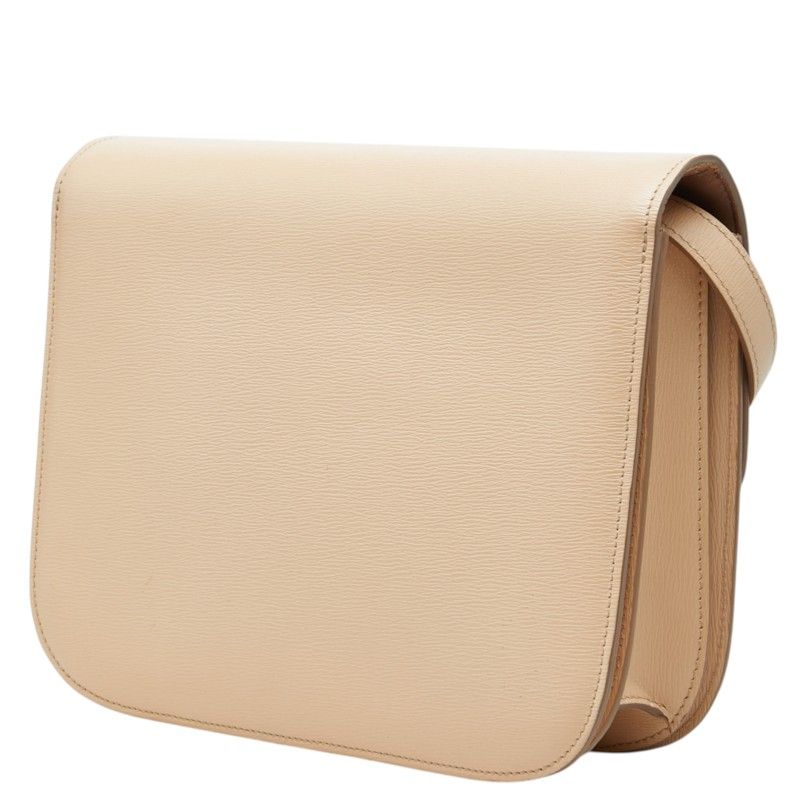 Celine Classic Box Crossbody Shoulder Bag Beige Leather — view 2