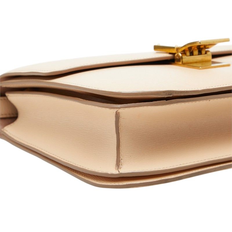 Celine Classic Box Crossbody Shoulder Bag Beige Leather — view 5