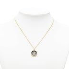 Chanel CC Logo Chain Pendant 01P Stamp Gold Black Plated — view 5