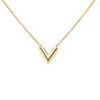 Louis Vuitton Essential V Chain Pendant Gold Plated