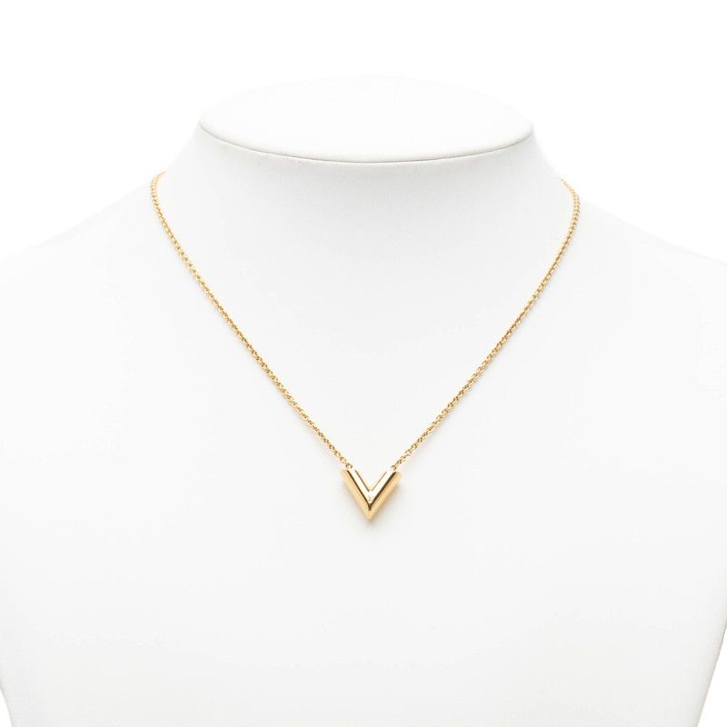 Louis Vuitton Essential V Chain Pendant Gold Plated — view 4
