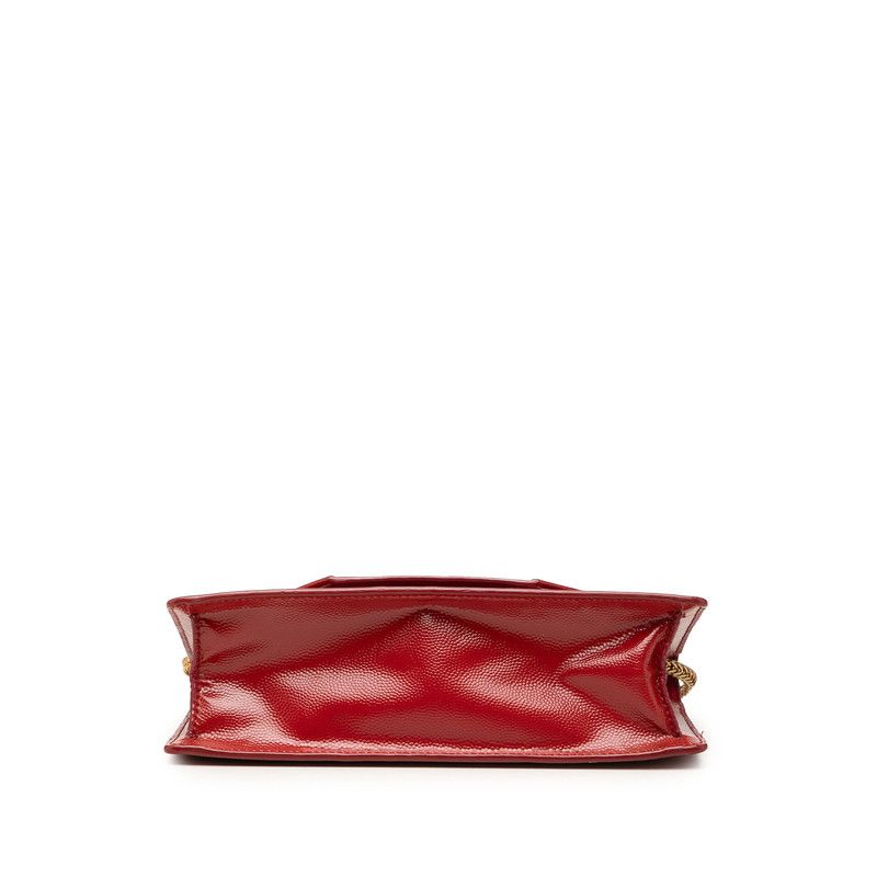 Saint Laurent Betty Chain Shoulder Bag Red Leather — view 3