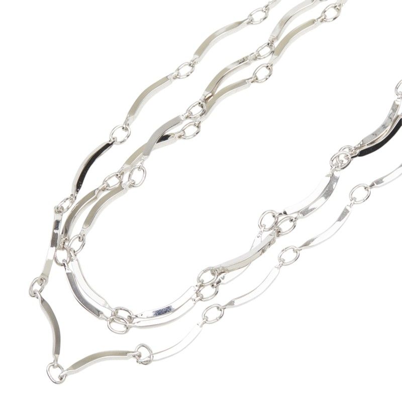 Saint Laurent 3 Necklace Silver — view 3