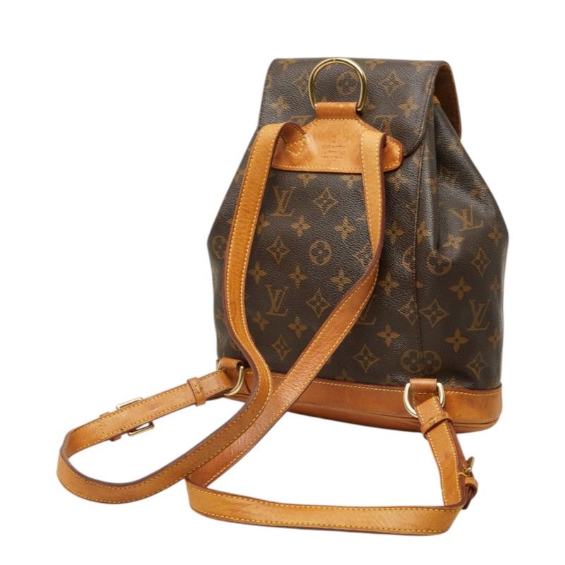 Louis Vuitton Monogram Montsouris MM Backpack Brown Leather — view 2