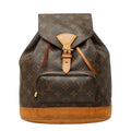 Louis Vuitton Monogram Montsouris MM Backpack Brown Leather