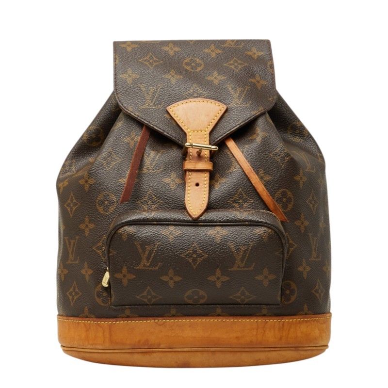 Louis Vuitton Monogram Montsouris MM Backpack Brown Leather