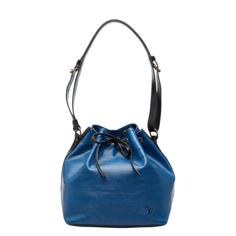Louis Vuitton Epi Petit Noe Shoulder Bag Toledo Blue Noir Leather