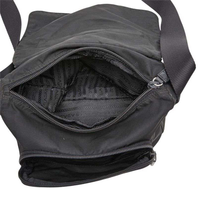 Prada Crossbody Shoulder Bag Black Nylon — view 8
