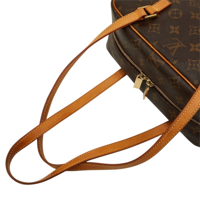Louis Vuitton Monogram Cite MM Shoulder Bag Brown Leather — view 8